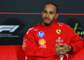 Lewis Hamilton (GBR) Scuderia Ferrari in the FIA Press Conference. 02.07.2026. Formula 1 World Championship, Rd 9, British Grand Prix, Silverstone, England, Preparation Day.