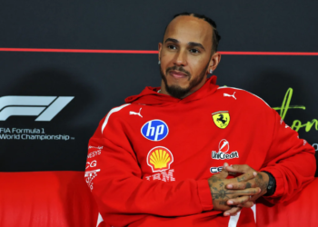 Lewis Hamilton (GBR) Scuderia Ferrari in the FIA Press Conference. 02.07.2026. Formula 1 World Championship, Rd 9, British Grand Prix, Silverstone, England, Preparation Day.