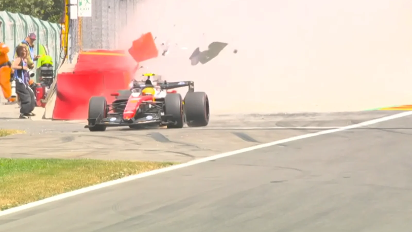 Lewis Hamilton dramatically crashed out of FP3 for the F1 Belgian GP