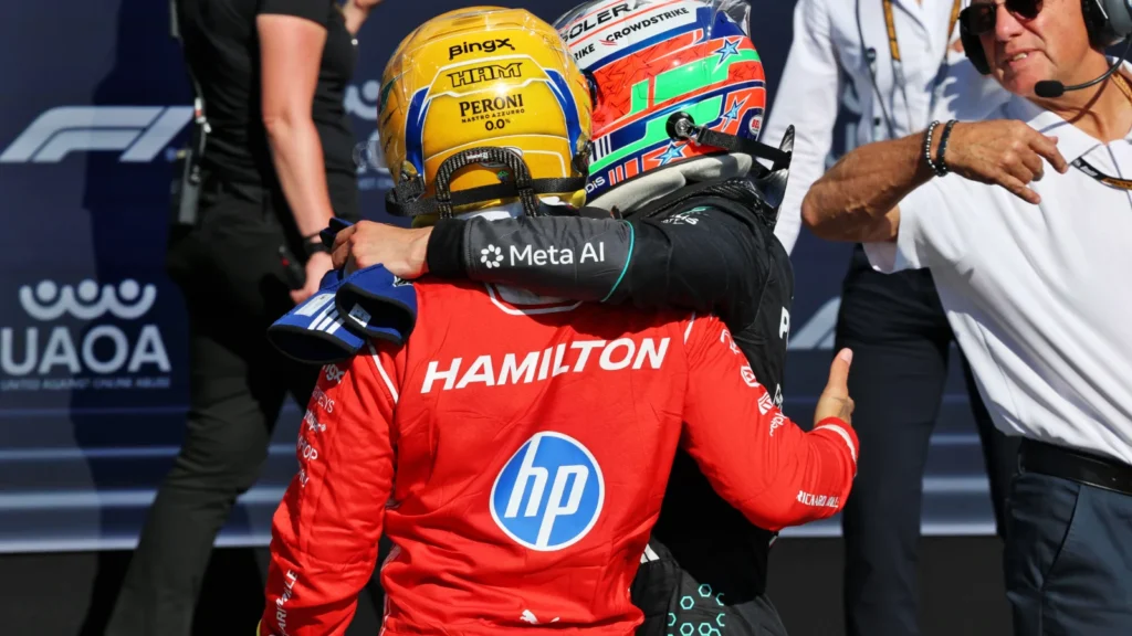 Lewis Hamilton beat Kimi Antonelli by the smallest of margins