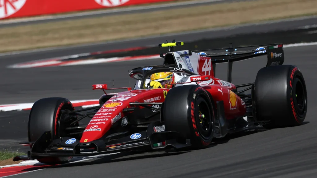 Lewis Hamilton secured third at the British GP