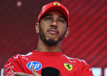 Lewis Hamilton (GBR) Scuderia Ferrari on the FanZone Stage. 25.07.2026. Formula 1 World Championship, Rd 11, Hungarian Grand Prix, Budapest, Hungary, Qualifying Day.