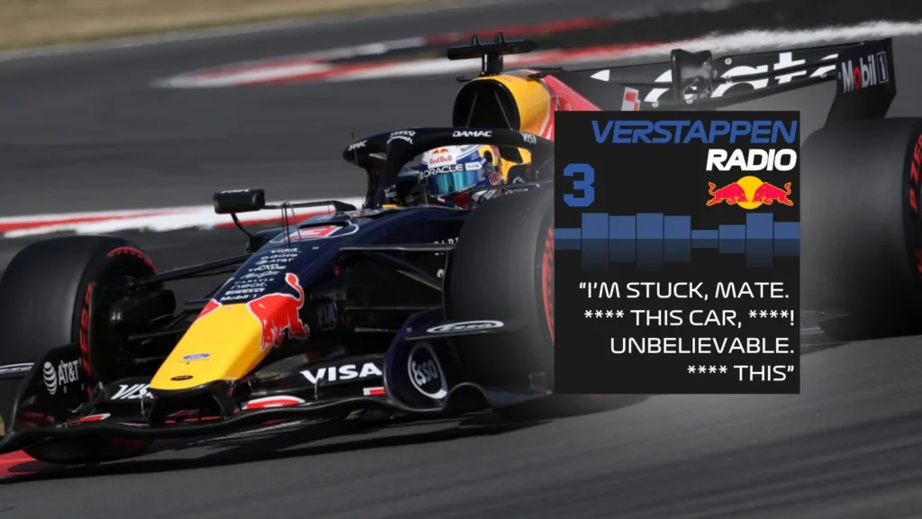 Max Verstappen was angry after being beached in the gravel