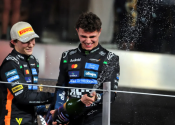 Lando Norris and Oscar Piastri conducted a TPC test for McLaren at Portimao, this week.