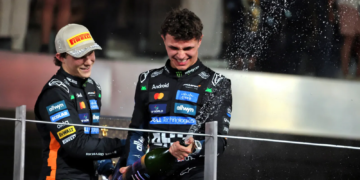 Lando Norris and Oscar Piastri conducted a TPC test for McLaren at Portimao, this week.