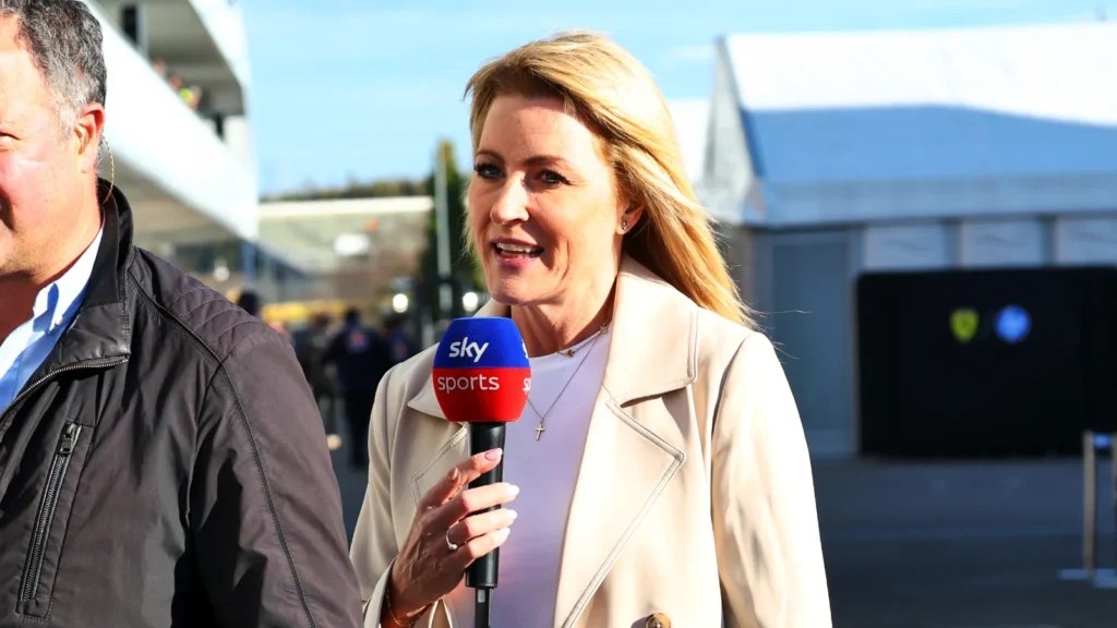 (L to R): Ted Kravitz (GBR) Sky Sports Pitlane Reporter with Rachel Brookes (GBR) Sky Sports F1 Reporter and Karun Chandhok (IND) Sky Sports F1 Presenter. 26.03.2026. Formula 1 World Championship, Rd 3, Japanese Grand Prix, Suzuka, Japan, Preparation Day.