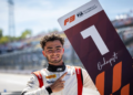 Race winner Theophile Nael (FRA) Campos Racing celebrates in parc ferme. 25.07.2026. FIA Formula 3 Championship, Rd 7, Sprint Race, Budapest, Hungary, Saturday.