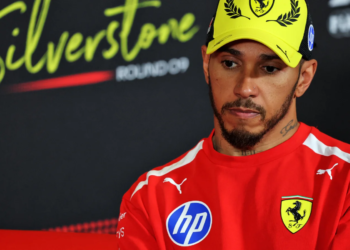 Lewis Hamilton (GBR) Scuderia Ferrari in the post race FIA Press Conference. 05.07.2026. Formula 1 World Championship, Rd 9, British Grand Prix, Silverstone, England, Race Day.