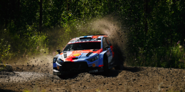 Esapekka Lappi, Jon Armstrong and Emil Lindholm crash out of Rally Finland