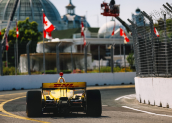 Alex Palou on track at Canada's previous IndyCar venue in Toronto in 2025. Photo: Joe Skibinski - IndyCar