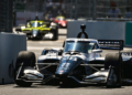Ericsson pushed hard in the final stint to get back to the front. Photo: IndyCar - James Black