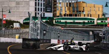 A wild race on the streets of Markham. Photo: IndyCar - Joe Skibinski