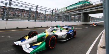 No cars were allowed on track Friday while track construction continued. Photo: IndyCar - Joe Skibinski