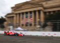 Speeding past iconic buildings in the nation's capital. Photo: IndyCar - Travis Hinkle