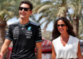 (L to R): George Russell (GBR) Mercedes AMG F1 with his girlfriend Carmen Montero Mundt. 12.04.2025. Formula 1 World Championship, Rd 4, Bahrain Grand Prix, Sakhir, Bahrain, Qualifying Day.