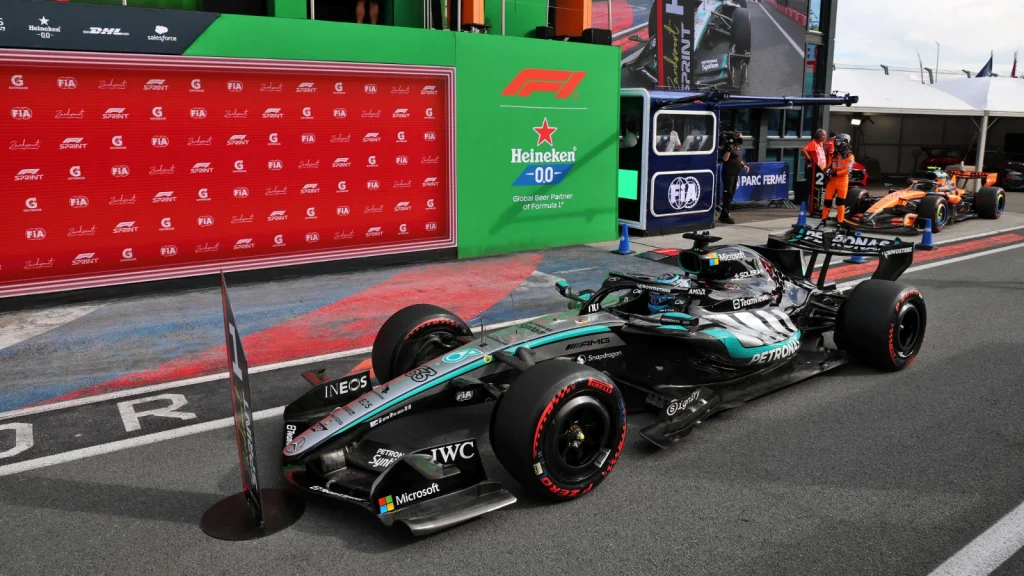 George Russell took his third Sprint pole position of the season in Zandvoort