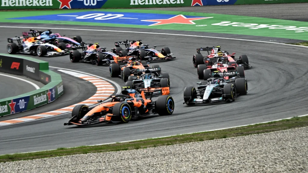 Lando Norris came through to win his second race of the season