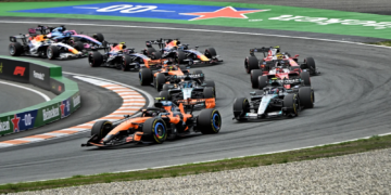 Lando Norris came through to win his second race of the season