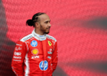 Lewis Hamilton (GBR) Scuderia Ferrari, third position, on the podium. 05.07.2026. Formula 1 World Championship, Rd 9, British Grand Prix, Silverstone, England, Race Day.