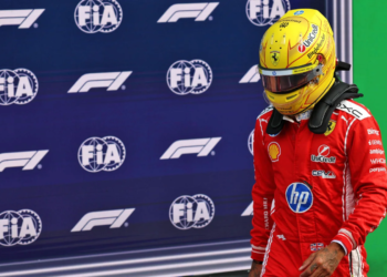Lewis Hamilton (GBR) Scuderia Ferrari in Sprint qualifying parc ferme. 21.08.2026. Formula 1 World Championship, Rd 12, Dutch Grand Prix, Zandvoort, Netherlands, Sprint Qualifying Day.