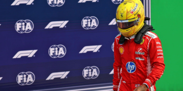 Lewis Hamilton (GBR) Scuderia Ferrari in Sprint qualifying parc ferme. 21.08.2026. Formula 1 World Championship, Rd 12, Dutch Grand Prix, Zandvoort, Netherlands, Sprint Qualifying Day.