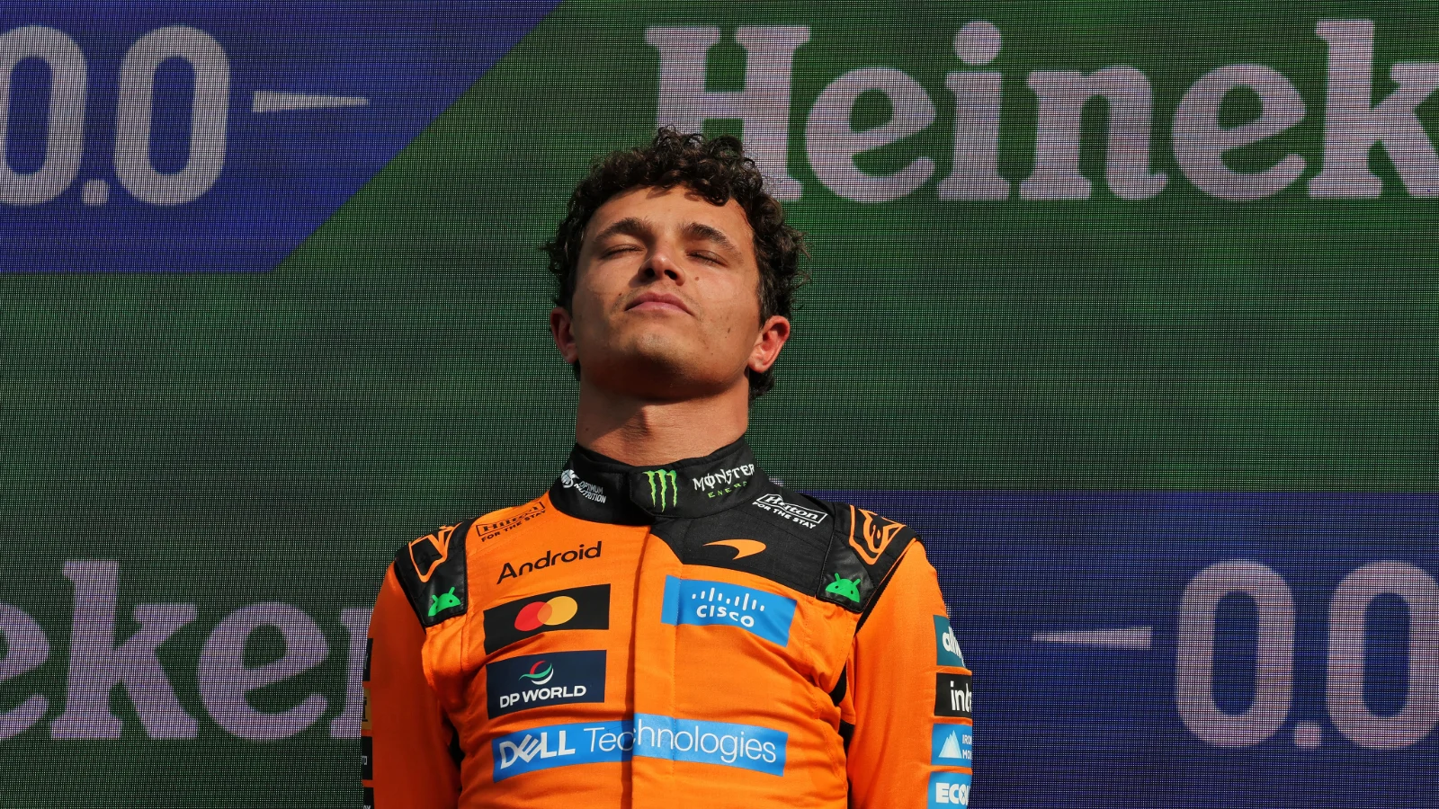 Race winner Lando Norris (GBR) McLaren F1 Team celebrates on the podium. 23.08.2026. Formula 1 World Championship, Rd 12, Dutch Grand Prix, Zandvoort, Netherlands, Race Day.