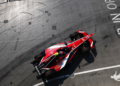 LONDON, ENGLAND - AUGUST 14: Nyck de Vries of the Netherlands driving the (21) Mahindra Racing Mahindra M12Electro on track during practice, ahead of the London E-Prix at ExCel London on August 14, 2026 in London, England.