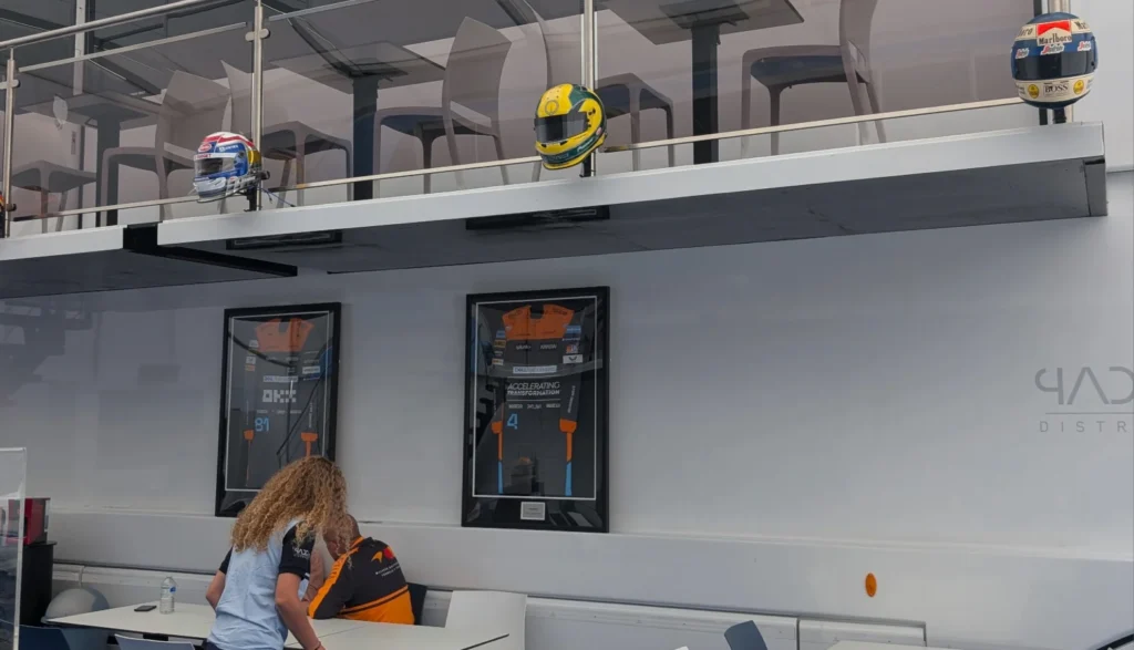The motorhome used by Officina Caira has links to F1's past