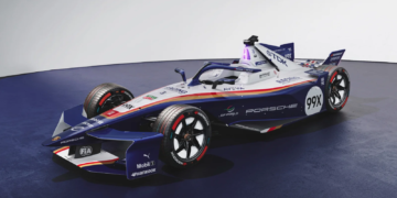 The stunning livery for the Porsche Formula E team. Image: Porsche