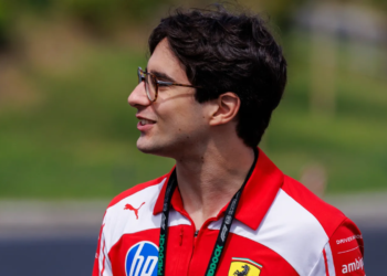 Rafael Camara drove a TPC test for Haas at Portimao