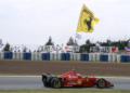 Michael Schumacher in his 1996 Ferrari