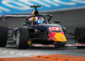 F1 Academy cars around Zandvoort at the reverse grid race at the Dutch GP