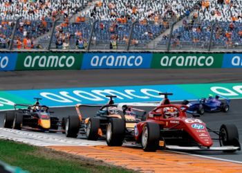 The F1 Academy grid were ready for their last reverse-grid race for the Dutch GP
