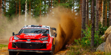 Sebastien Ogier and Julien Ingrassia crash out of Rally Finland