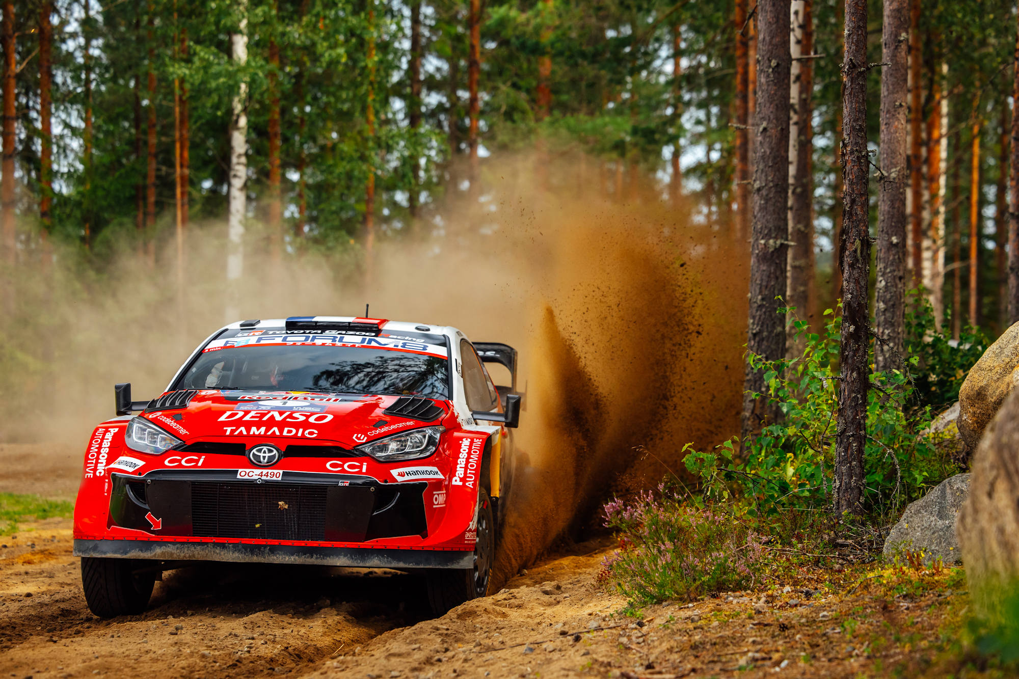 Sebastien Ogier and Julien Ingrassia crash out of Rally Finland