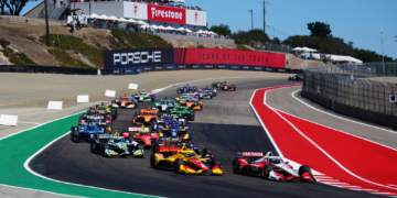 Racing down into the Andretti Hairpin. Photo: Kevin Dejewski