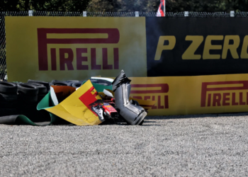 Charles Leclerc suffered a dramatic crash at the F1 Italian GP