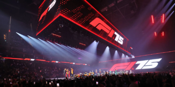 All the drivers and cars on stage. 18.02.2025. Formula One World Championship, F1 75 Live. O2 Arena, London, England.