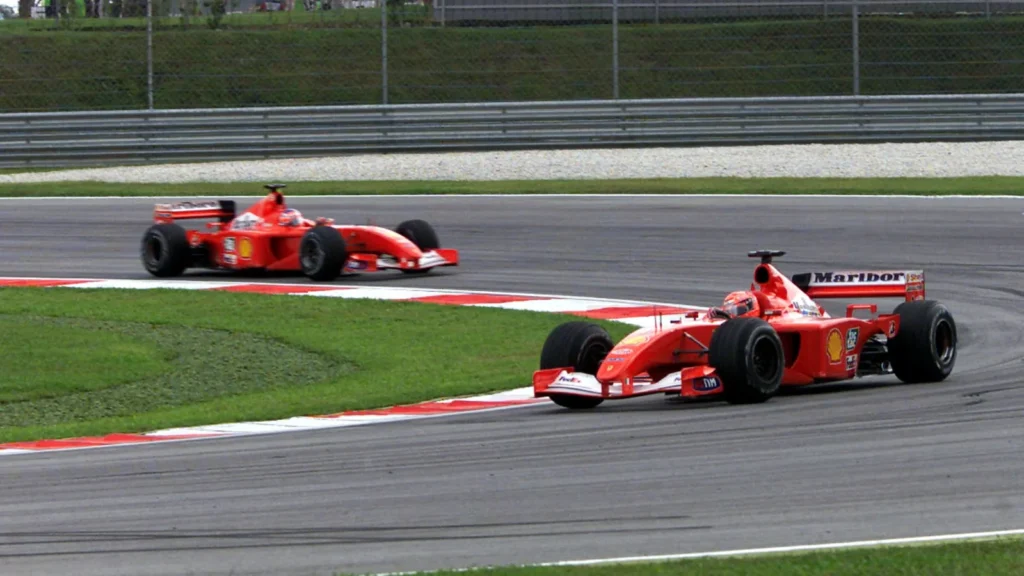 Ferrari socred another 1-2, but had to do it the hard way as rain fell