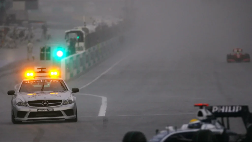 Rained off! Half points awarded after 33 laps were completed