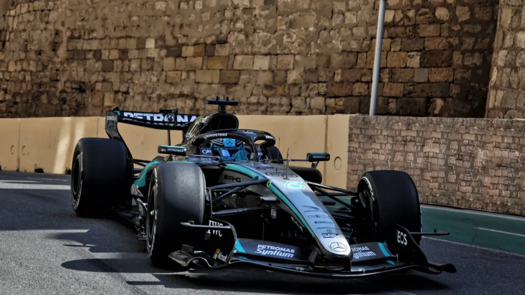 Russell has been in fine form for Mercedes this weekend at Baku
