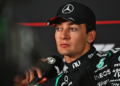 George Russell (GBR) Mercedes AMG Formula One Team in the post race FIA Press Conference. 06.09.2026. Formula 1 World Championship, Rd 13, Italian Grand Prix, Monza, Italy, Race Day.
