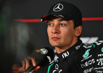 George Russell (GBR) Mercedes AMG Formula One Team in the post race FIA Press Conference. 06.09.2026. Formula 1 World Championship, Rd 13, Italian Grand Prix, Monza, Italy, Race Day.