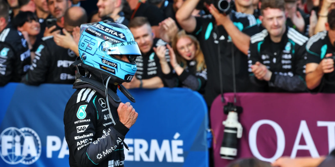 George Russell holds off Max Verstappen in Baku F1 thriller