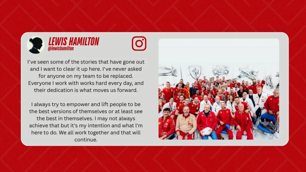Image and text: @lewishamilton via Instagram