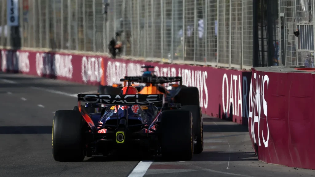 Max Verstappen gave chase in Baku, ultimately leaping from eighth on the grid to second on the podium