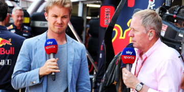 Sky Sports pundits Martin Brundle and Nico Rosberg over who was at fault over the Ferrari clash
