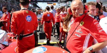 Frederic Vasseur (FRA) Scuderia Ferrari Team Principal on the grid. 13.09.2026. Formula 1 World Championship, Rd 14, Spanish Grand Prix, Madrid, Spain, Race Day.