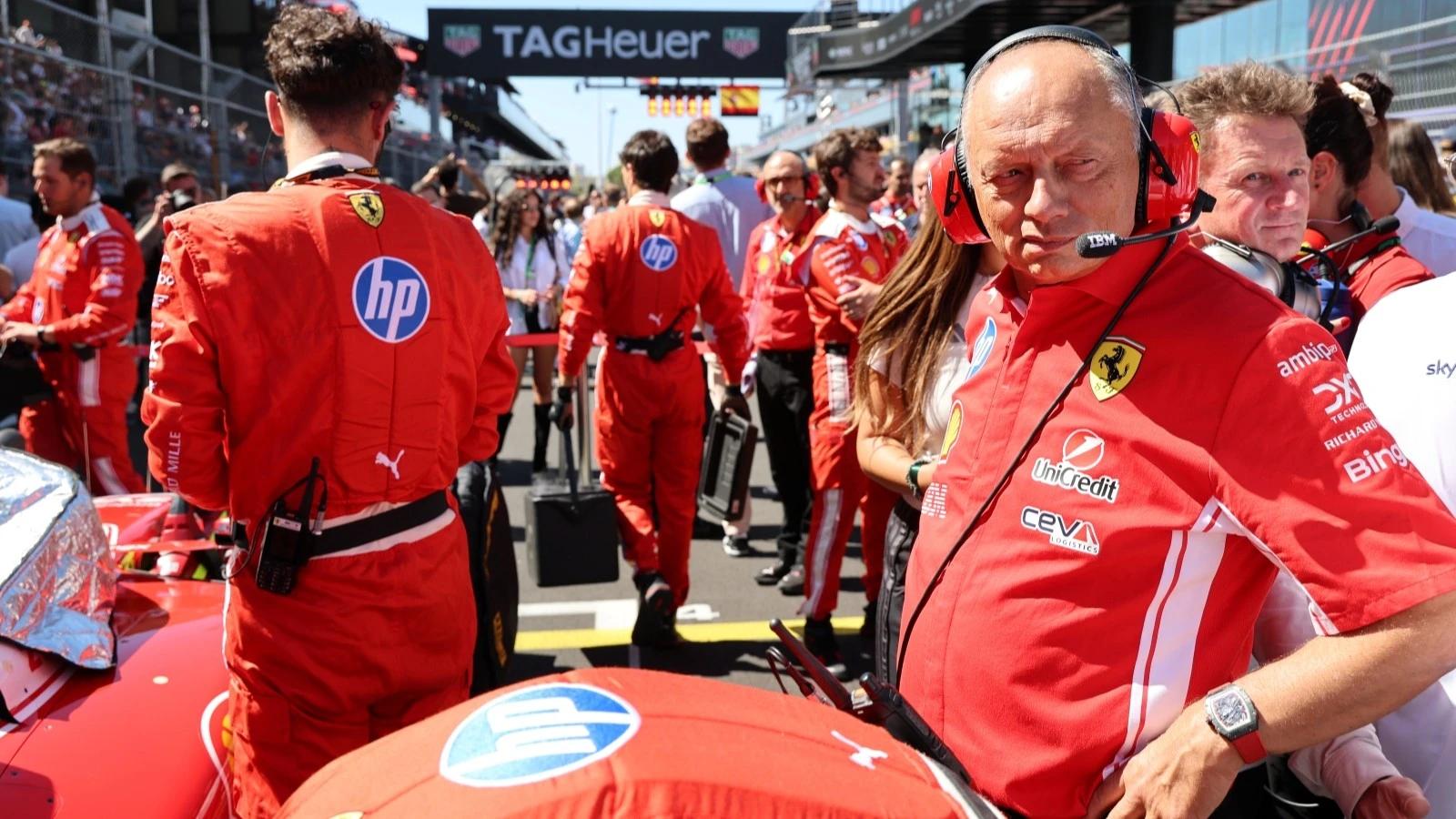 Frederic Vasseur (FRA) Scuderia Ferrari Team Principal on the grid. 13.09.2026. Formula 1 World Championship, Rd 14, Spanish Grand Prix, Madrid, Spain, Race Day.