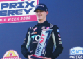 Pierson celebrated his first IndyNXT win at Laguna Seca. Photo: Kevin Dejewski